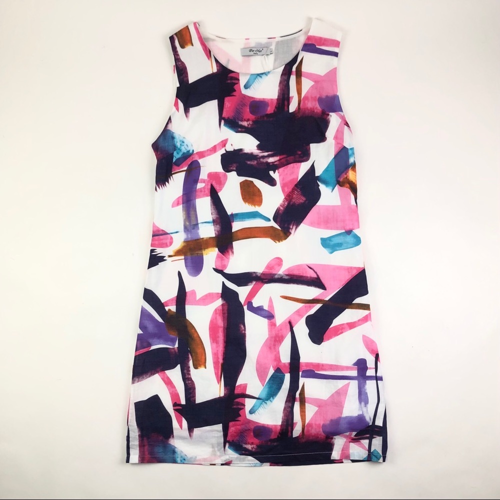 For Her Paris Retro Print Shift Dress